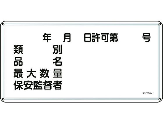 標識 類別・品名・保安監督者 スチール