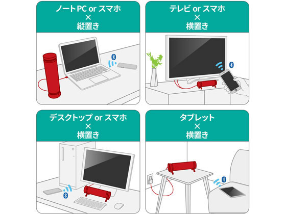 エレコム ミニサウンドバースピーカー behav SP-PCBS01UBKが