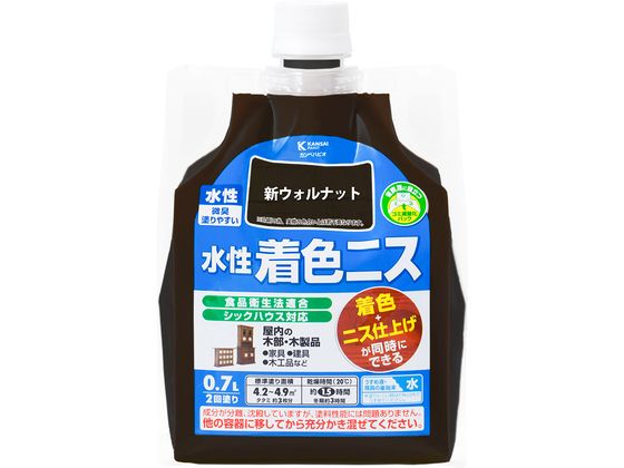 カンペハピオ 水性着色ニス 新ウォルナット 0.7L カンペハピオ 水性着色ニス 新ウォルナット 0.7L