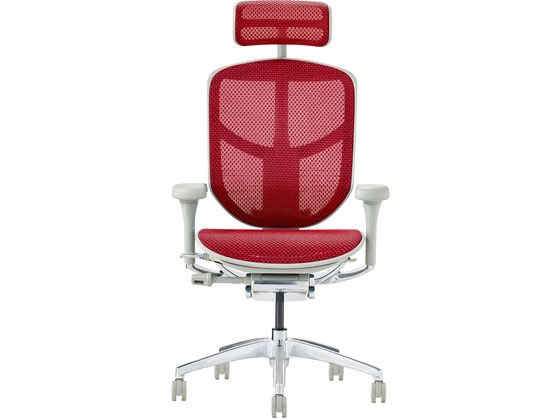 ●カラー：レッド、フレームカラー：グレー●製品名称：ＥＮＪＯＹ２ Ｈｉｇｈ Ｔｙｐｅサイズ：Ｗ６８０×Ｄ６４５×Ｈ１１３５−１３６５ｍｍ肘の高さ：５９５−７８５ｍｍ座面の高さ：４５０−５３５ｍｍ重量：