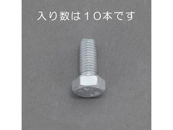 エスコ 六角ボルト どぶメッキ 10本 M8×50mm EA949LD-850