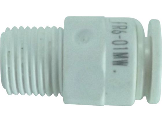 チヨダ ファイブ樹脂メイルコネクタ W(白)6mm・R1/8 FR6-01MW チヨダ ファイブ樹脂メイルコネクタ W(白)6mm・R1/8 FR6-01MW