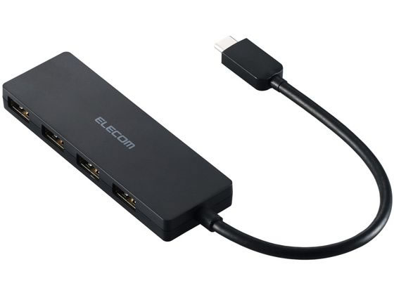 エレコム USBハブ 4ポート 15cm ブラック U2HC-H040BK エレコム USBハブ 4ポート 15cm ブラック U2HC-H040BK