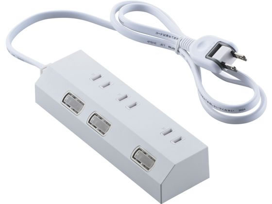エレコム 電源タップ 1m 3個口 マグネット ホワイト T-IS01M-2310WH エレコム 電源タップ 1m 3個口 マグネット ホワイト T-IS01M-2310WH