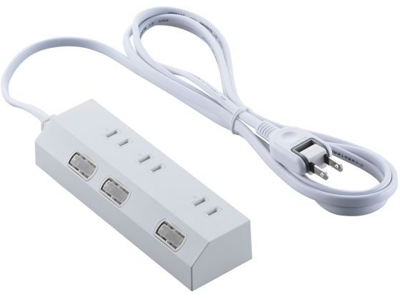 エレコム 電源タップ 2m 3個口 マグネット ホワイト T-IS01M-2320WH エレコム 電源タップ 2m 3個口 マグネット ホワイト T-IS01M-2320WH