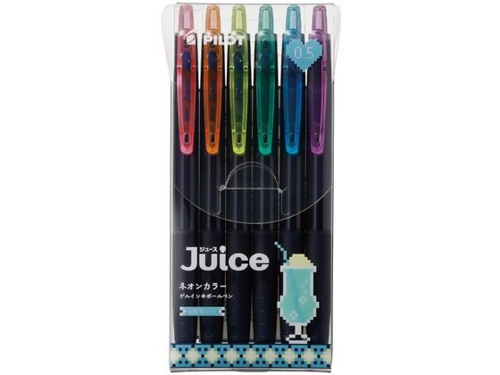 パイロット ゲルインキボールペン ジュース ネオンカラー 0.5mm 6色セット