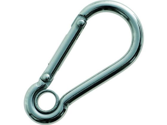 TRUSCO ステンレススナップフック AE型リング付 線径4×開口7mm