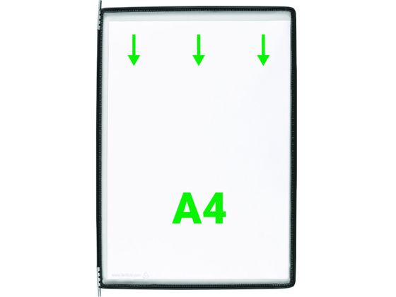 tarifold 掲示ファイルスタンド用ポケット A4×10枚 ブラック