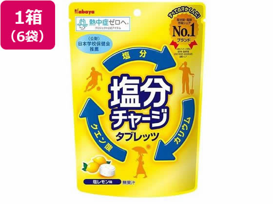 カバヤ食品 塩分チャージタブレッツ 塩レモン 81g×6袋 カバヤ食品 塩分チャージタブレッツ 塩レモン 81g×6袋
