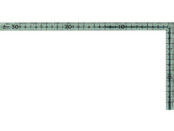 シンワ 曲尺小型 溝付ステン30cm×15cm 表裏同目 12130