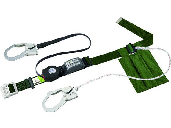 リーロックS2NEOライトロック装置付巻取器+胴ベルト緑墜落制止器具 リーロックS2NEOライトロック装置付巻取器+胴ベルト緑墜落制止器具