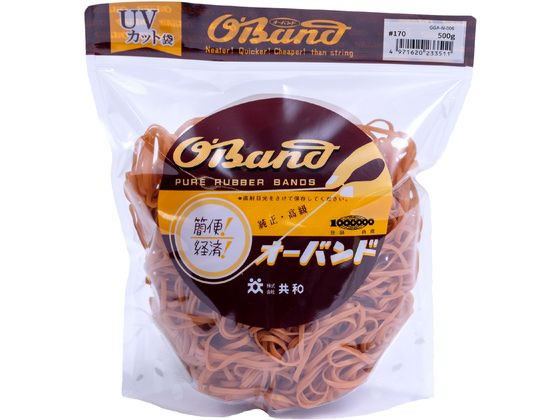 ●番手：＃１７０●色：アメ色●容量：５００ｇ●折径（内径）：６０ｍｍ（３８ｍｍ）●材質：天然ゴム●推奨結束範囲：２１０〜２５０ｍｍ●切幅：３ｍｍ●厚み：１．１ｍｍ●入数：約１３００本●注文単位：１袋※