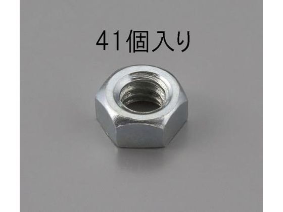 エスコ 六角ナット ユニクロメッキ 41個 W3／16×1.6 EA949LS-815