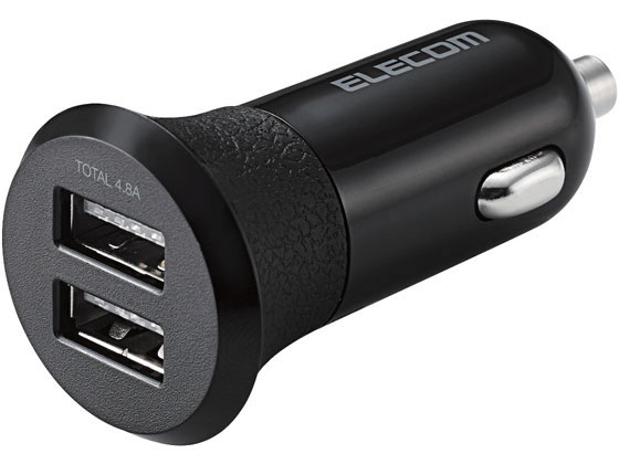 エレコム 車載充電器 4.8A 2ポート MPA-CCU10BK