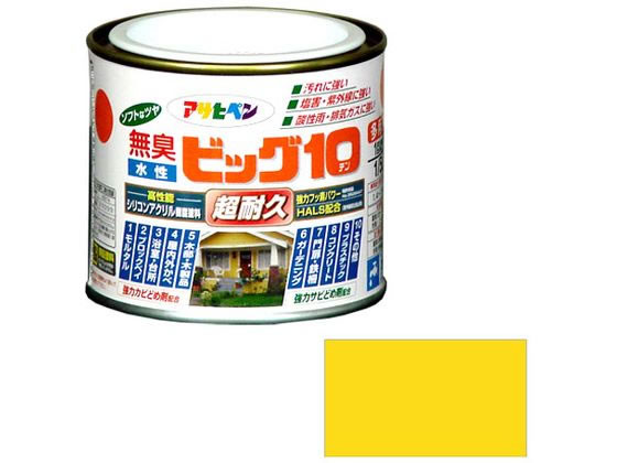 ●内容量：１／５Ｌ●カラー：２０２黄色●重量：３００ｇ●標準塗り回数：１回塗り●光沢：半ツヤ●塗膜の仕上がり：不透明（下地を隠す）●塗料タイプ：フッ素樹脂配合水性シリコンアクリルエマルション樹脂塗料●
