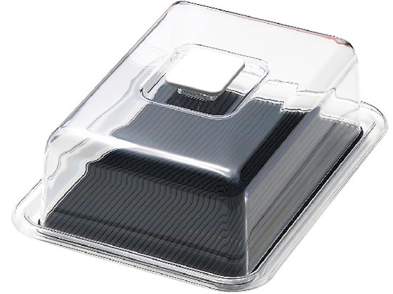 曙産業 クリアラブリーハット角ケーキ 特大 ブラック
