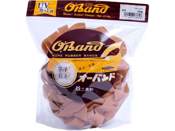 共和 輪ゴム オーバンド 透明袋 #50 アメ 500g GRA-N-009 共和 輪ゴム オーバンド 透明袋 #50 アメ 500g GRA-N-009