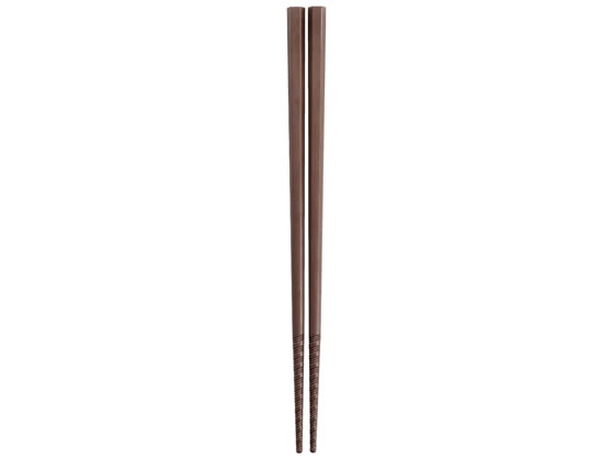 曙産業 トルネード箸 茶 21cm PM-105