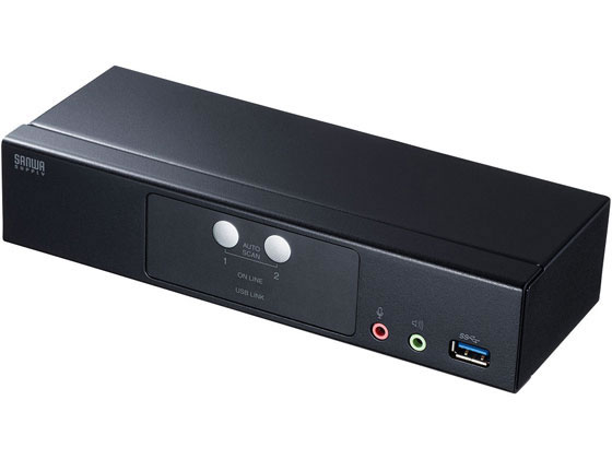 サンワサプライ DisplayPort対応パソコン自動切替器 2:1 SW-KVM2HDPUが