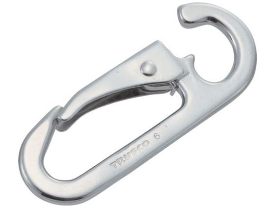 TRUSCO スナップフック ステンレス製 D型 線径5.5×開口7mm 2個