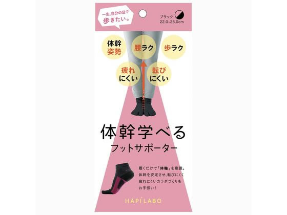 アルファックス ハピラボ体幹学べるフットサポーター ブラック 441816 アルファックス ハピラボ体幹学べるフットサポーター ブラック 441816