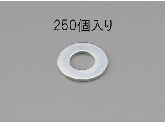 エスコ 平ワッシャー ユニクロメッキ 250枚 M2 EA949LX-102