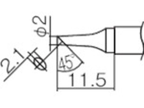 白光 こて先 2BC型 T12-BC2 白光 こて先 2BC型 T12-BC2