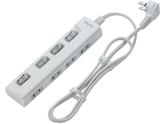 朝日電器 スイッチ付タップ WLS-LY4100REB