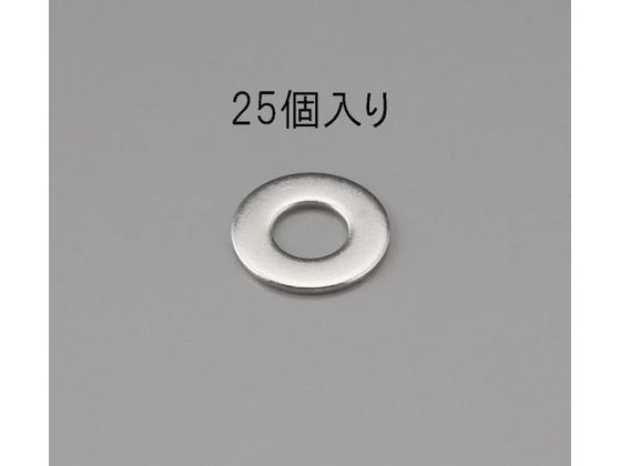 エスコ 平ワッシャー ステンレス製 25枚 M8 EA949LX-208