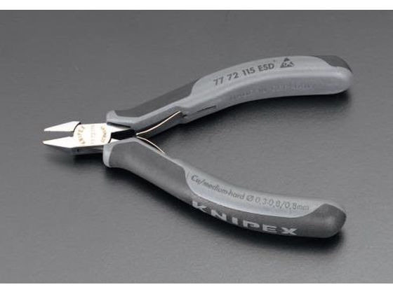 エスコ 精密用ニッパー ESDグリップ 115mm EA535KC-16