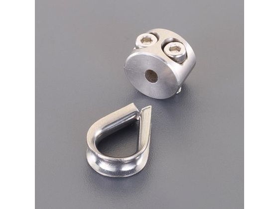 エスコ ワイヤークランプ ステンレス製 3mm EA638RA-15
