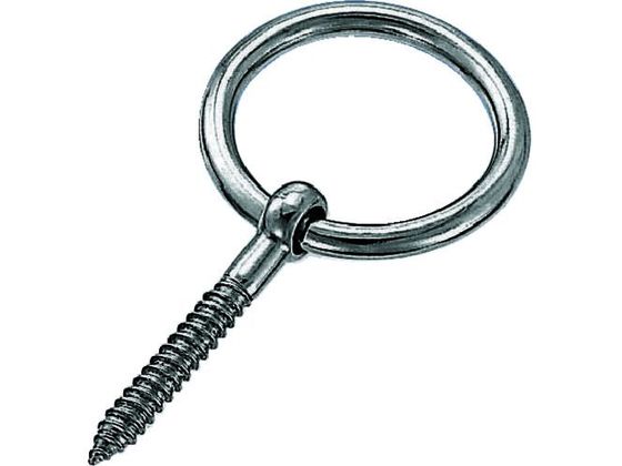 TRUSCO 丸カンスクリュー ステンレス製 5mm (1個=1袋) TMS-5M