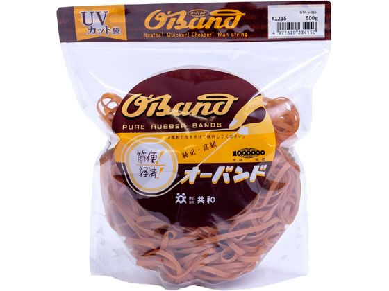 共和 輪ゴム オーバンド 透明袋 #1215 アメ 500g GTA-N-019 共和 輪ゴム オーバンド 透明袋 #1215 アメ 500g GTA-N-019
