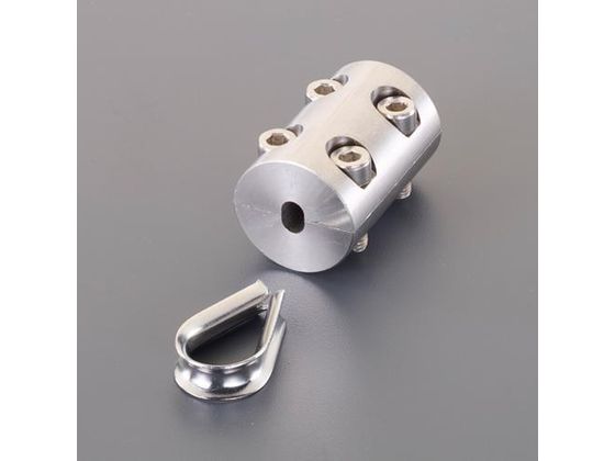 エスコ ワイヤークランプ ステンレス製 4mm EA638RC-6