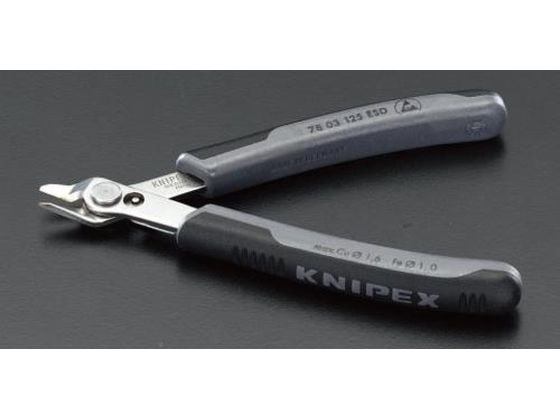 エスコ 精密用ニッパー ESDグリップ INOX 125mm EA535KE-11