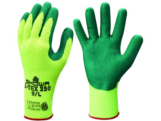 ショーワ 耐切創手袋 ハガネコイル S-TEX350 緑 L