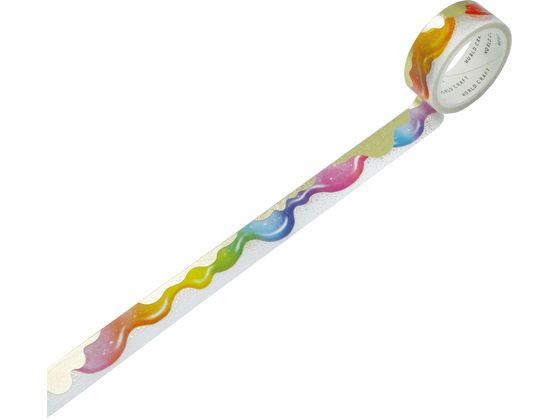 ワールドクラフト キラキラマスキングテープColorful puddle KRMT15-043 ワールドクラフト キラキラマスキングテープColorful puddle KRMT15-043