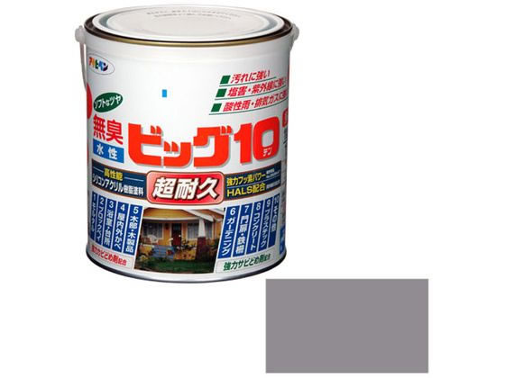 アサヒペン 水性ビッグ10多用途 1.6L 225 ライトグレー