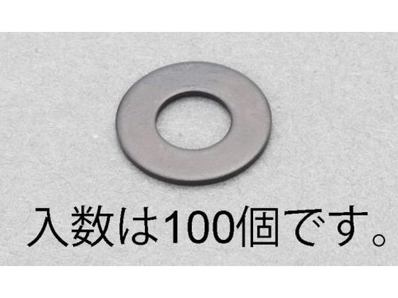 エスコ 平ワッシャー ステンレス製 黒色 JIS M3 100枚 EA949LX-1203