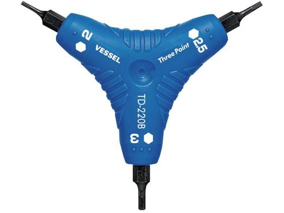 ベッセル スリーポイント ヘックスドライバー No. TD-220B(H2/H2.5/H3) TD-220B ベッセル スリーポイント ヘックスドライバー No. TD-220B(H2/H2.5/H3) TD-220B