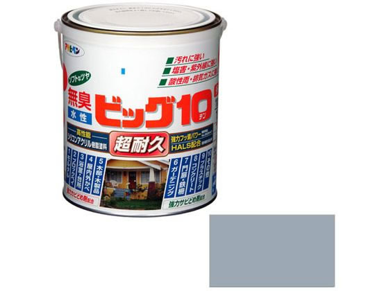 アサヒペン 水性ビッグ10多用途 1.6L 224 ブルーグレー