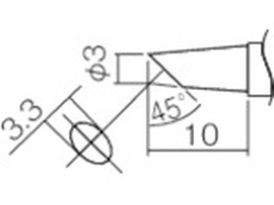 白光 こて先 3BC型(Z) 面のみ T12-BCF3Z 白光 こて先 3BC型(Z) 面のみ T12-BCF3Z