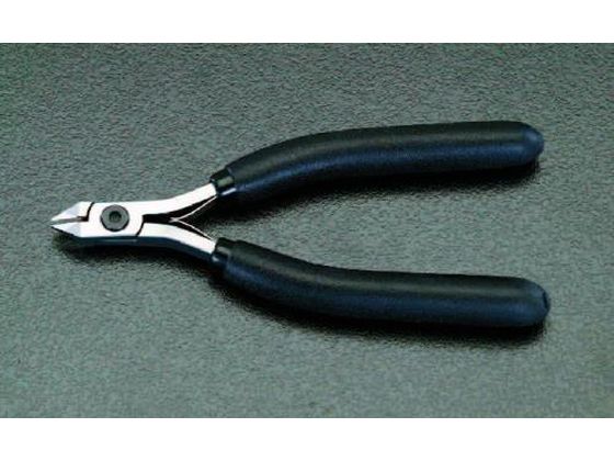 エスコ 精密用ニッパー フラッシュ ESD 140mm EA535TH-12
