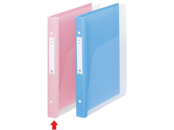 ●色：ピンク●サイズ：Ａ４・Ｓ型 ４穴●外寸法：縦３１５×横２５８×背幅３１ｍｍ●材質：表紙・背／ポリプロピレン、背折り曲げ部／エラストマー樹脂、とじ具／スチール