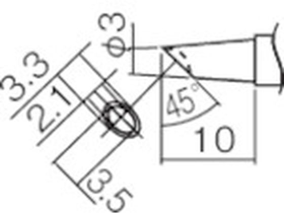 白光 こて先 3BC型 溝付 はんだメッキ 1mm T12-BCM3 白光 こて先 3BC型 溝付 はんだメッキ 1mm T12-BCM3