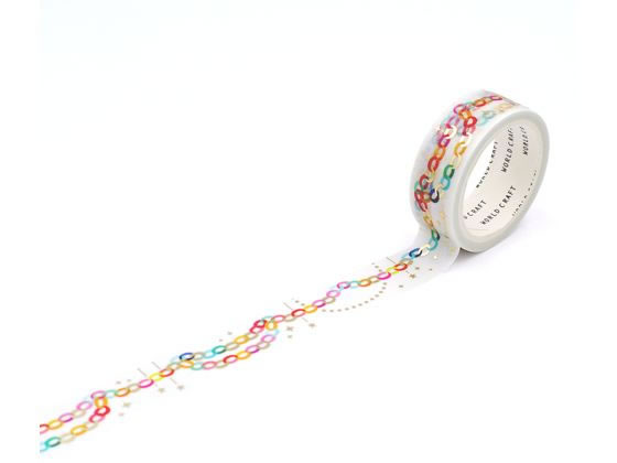ワールドクラフト キラキラマスキングテープ Paper garland KRMT15-062