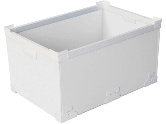 KUNIMORI プラダン折畳み FNSコンテナ 75L(SWコーナー)ホワイト