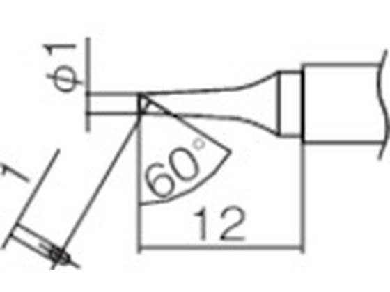 白光 こて先 1C型 T12-C1 白光 こて先 1C型 T12-C1