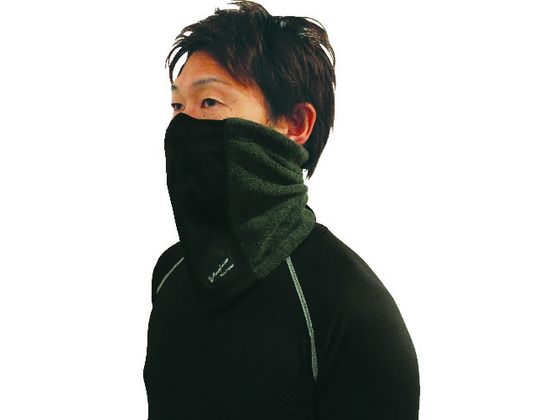 おたふく 発熱防風 ハーフフェイスウォーマー ブラックXグレー JW-125-BGR おたふく 発熱防風 ハーフフェイスウォーマー ブラックXグレー JW-125-BGR