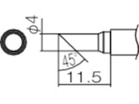 白光 こて先 4C型 面のみ T12-CF4 白光 こて先 4C型 面のみ T12-CF4